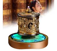 Roue de prière tibétaine - Roue de prière bouddhiste avec base, roue Maglev, vérité à six caractères pour prier et méditer