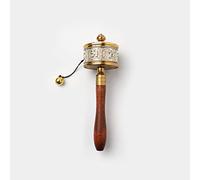 Roue de prière tibétaine, roue de prière bouddhiste portative, roue de prière bouddhiste, roue de prière bouddhiste tibétaine du Népal, agitant à la main, objet de collection religieux (couleur : 2) (