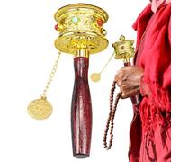 Roue de prière tibétaine - Spinner de méditation portable avec mantras sacrés, cylindre des Écritures Bouddha | Outil spirituel pour la bénédiction, la relaxation, le yoga et la pratique consciente