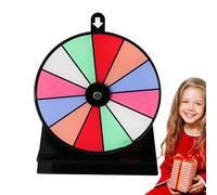 Roue de prix - 12 emplacements - Roue de prix effaçable - Jeu de roulette - Outil de bonheur pour foires, événements d'entreprise, carnaval - Roue de récompense pour soirée familiale, fête, collecte