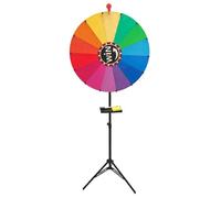 Roue de prix de 24 pouces, 14 emplacements couleur, faites tourner la roue avec trépied réglable, marqueurs effaçables à sec, gomme et plateau pour adultes et enfants, style 1, Urlaubsdekor