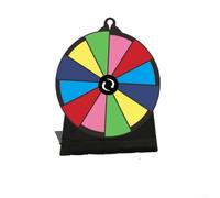 Roue de prix rotative en acrylique arc-en-ciel pour fêtes, 20 x 15 x 7 cm, effaçable à sec, design amovible, jeu de loterie interactif pour événements, centres commerciaux et rassemblements de jeunes