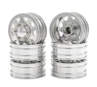 Roue de RC pour Tamiya 1/14 RC Camion Benne Voiture 1 Paire en Alliage D'aluminium Avant Arrière CNC Roues Métal Jante Accessoires De