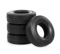 Roue de RC pour Tamiya pour King pour Hauler pour ACTROS pour Scania 1/14 RC Semi Tracteur Camion Benne Pièces 4 Pneus en Caoutchouc Dur De 25Mm