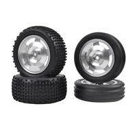 Roue de RC pour Tamiya pour TD2 DT-02T DT-03 DT-02 MS 2WD Buggy Chaasis Avant Arrière, Jantes en Étoile avec Pneus De RC, Pièces Rechange