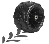 Roue de rechange de 17,8 cm avec double roulement pour chariot pliable optimisée pour la stabilité et la capacité de charge sur sol inégal (2)