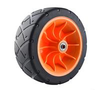 Roue de rechange de 20,3 cm avec roulements pour chariots pliants adaptés pour jardin, ferme, cour et chantier de construction (orange)