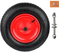 Roue de rechange de brouette avec essieu 400-8 /2PR Roue gonflable