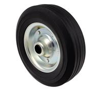 Roue de rechange en caoutchouc plein 200 x 60 mm pour remorque Roue de stabilisation Roue jockey de remorque Jante en acier galvanisé Compatible avec Winterhoff, Alko, Knott, etc.