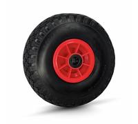 Roue de rechange en caoutchouc plein 3.00-4 - Diamètre 260 mm - Anti-crevaison - Rougenoir - 20 x 75 mm, Roues pour Diable