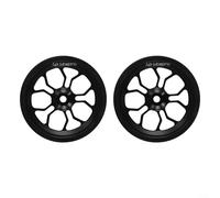 Roue de rechange facile de 82 mm pour vélo pliable Brompton, design robuste et léger en alliage d'aluminium (noir)