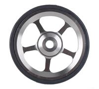 Roue de rechange modifiée de 61 mm pour vélo pliable Brompton en alliage d'aluminium, convient pour stationnement de vélo pliable et mise à niveau (noir)