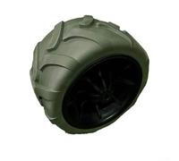 Roue de rechange pour chariot de camping pliable en polyuréthane - 17,8 x 10,2 cm - Capacité de charge de 100 kg - Résistante aux déchirures et aux dommages abrasifs (noir gris)