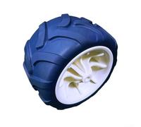 Roue de rechange pour chariot de camping pliable en polyuréthane - 17,8 x 10,2 cm - Capacité de charge de 100 kg - Résistante aux déchirures et aux dommages abrasifs (blanc bleu)