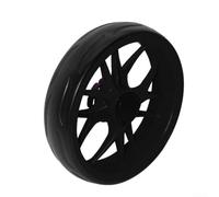 Roue de rechange pour chariot de golf Push-Pull de 25,4 cm, avec pneu en mousse EVA et axe de 9 mm, pour chariot de golf manuel, roue unique (noir)