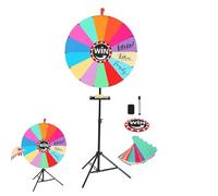 Roue de récompense - Rotation debout réglable de 61 cm avec trépied, segments effaçables, outil de jeu interactif portable, tirage au sort amusant pour les activités | Jeux de fête, événements en clas