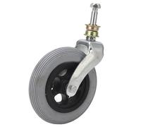 Roue de remplacement pour fauteuil roulant gris 6 pouces, roue avant universelle gonflable en PU pour personnes âgées et handicapées