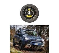 Roue de secours 15" D'ANGELO 1988 compatible avec Fiat Panda/Panda Cross, Noir, Caoutchouc, Acier allié