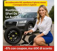 Roue De Secours De 17 5Fentes Pour Audi Q2 Avec Kit De Cric + Clé Sac dot25