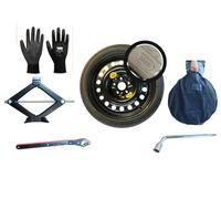 Roue de secours galette 17" 135/90 R17 compatible avec pour KIA SPORTAGE, pour HYUNDAi TUCSON,pour MITSUBISHI ASX, ECLIPSE CROSS,avec cric, cle, sac