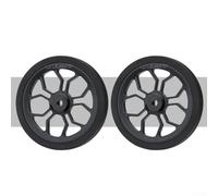 Roue de secours pliable pour vélo 82 mm en alliage d'aluminium noir, rouge, argent, or (noir)