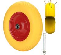 Roue de secours VINGO pour diable, jante en métal, caoutchouc plein 4.80/4.00-8 390 mm