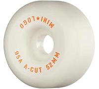 Roue de Skateboard A-Cut 95A Hybrid, 52mm, Blanc, Jeu de 4