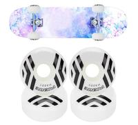 Roue De Skateboard Professionnelle Blanche, 52mm, Dureté 102a/55d, Double Bascule, Vitesse De Descente, 4 Pièces