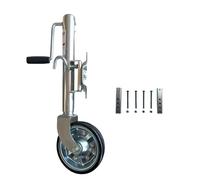 Roue de support de remorque pivotante capacité de charge 680 kg roue de support 254x80mm de support de remorque automatique roue de support robuste et réglable avec kit de monta (Petit Rocker latéral)