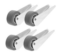 Roue de Support Inférieure de Porte Argenté 4pcs pour Portes de Grange