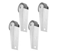 Roue de Support Inférieure de Porte Coulissante 4 Pièces Argenté