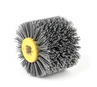 Roue de tambour de tréfilage de grain 120, brosse de polissage brunissage | Roue à dessin en nylon abrasif 120 mm x 100 mm pour la restauration de meubles en bois, l'élimination de la rouille