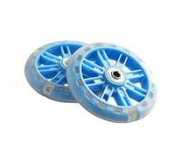 Roue de Trottinette Freestyle 1 Pair Scooter Wheels 110mm Lights Flash Stunt Push Bearings Replacement Wheel Part(Blue)