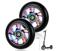 Roue de Trottinette Freestyle 110mm, 2Pcs Roues de Remplacement pour Scooter, Roue de Trottinette Électrique en PU 88A avec Roulements ABEC 9, Compatibles avec les Scooters Ayant des Roues de 110mm