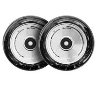 Roue de trottinette stunt Slamm Swirl Hollow Core 110 mm noire blanche, lot de 2