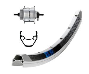 Roue de vélo arrière Wiener Winora ZX 19 36TR.DIS.6 VIS DIN.DH 3D72 Argenté