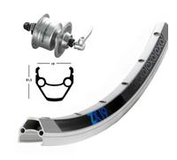 Exal Zx19 Qr Dynamo Shimano Dh3n72 26´´ Front Wheel Noir 9 x 100 mm