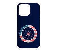 Roue de vélo Drapeau des États-Unis Jour de l'indépendance 4 Juillet Cycliste américain Coque pour iPhone 15 Pro Max