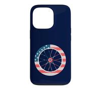 Roue de vélo Drapeau des États-Unis Jour de l'indépendance 4 Juillet Cycliste américain Coque pour iPhone 13 Pro
