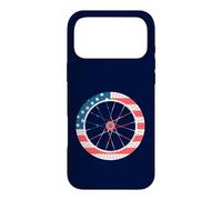 Roue de vélo Drapeau des États-Unis Jour de l'indépendance 4 Juillet Cycliste américain Coque pour iPhone 17 Pro Max