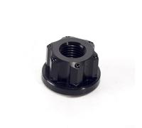 Roue de vélo en acier M9 bleue pour un excellent essieu de moyeu, rondelle intégrée, vis de verrouillage antidérapantes, écrous avant et arrière verts, moyeux noirs et rouges pour l'or (noir)