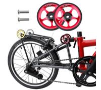Roue de vélo pliable en aluminium facile pour Brompton avec roulement scellé, découpe CNC, convient pour pneu de secours de vélo et stationnement (argenté)