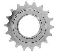 Roue de Vélo, Volant Simple Vitesse 18Dents, Acier de Haute Résistance, Rotation Légère et Fluidité Optimale - Lubrification en Profondeur, Résistance à la Rouille, (Argent électrolytique)