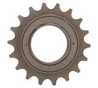 Roue de Vélo, Volant Simple Vitesse 18Dents, Acier de Haute Résistance, Rotation Légère et Fluidité Optimale - Lubrification en Profondeur, Résistance à la Rouille, (Brun)