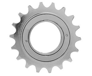 Roue de Vélo, Volant Simple Vitesse 18Dents, Acier de Haute Résistance, Rotation Légère et Fluidité Optimale - Lubrification en Profondeur, Résistance à la Rouille, (Argent électrolytique)
