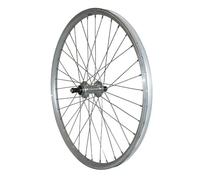 Roue de vélo VTT arrière aluminium double paroi moyeu aluminium blocage Velox 7-6V. Argenté