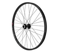 Roue de vélo VTT disc avant moyeu roulement disc 6 trous (compatible tubeless et tubetype) pour axe traversant 15-110 pour pneu 27.5X2.00-2.50 - jante intérieur 30 mm Velox Trucky 30 Boost Noir