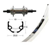 Winora Rigida Zac 19 6-7s Rear Wheel Argenté 10 x 135 mm