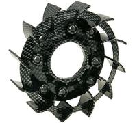 Roue de ventilateur Naraku Racing look carbone pour scooter avec moteur Kymco ou GY6 139QMB