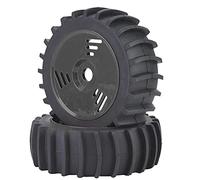 Roue de voiture 1/8 RC, pneu en caoutchouc RC pour TeamLosi VRX HPI Kyosho HSP Carson Hobao, 2 pièces jante ABS avec remplissage éponge, pneus durables haute résistance à l'usure (Noire)